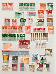 Image showing Collection of old dutch stamps