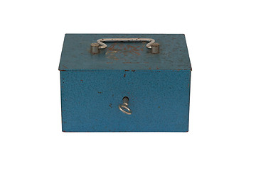 Image showing Blue moneybox isolated