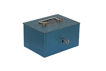 Image showing Blue moneybox isolated