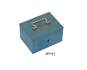 Image showing Blue moneybox isolated