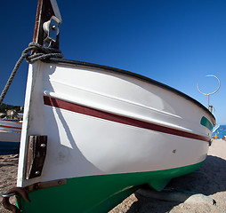 Image showing fishing boat on the sand