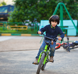 Image showing boy on bike