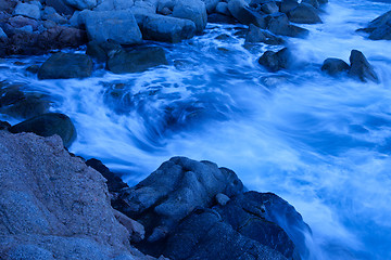 Image showing moving blue waves