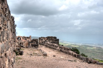 Image showing Belvoir castle ruins in Galilee