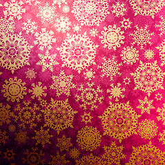 Image showing Christmas pattern snowflake background. EPS 8