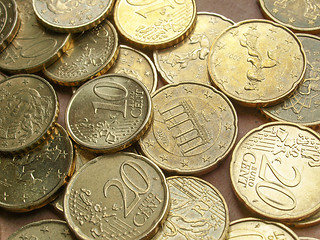 Image showing Euro coins background