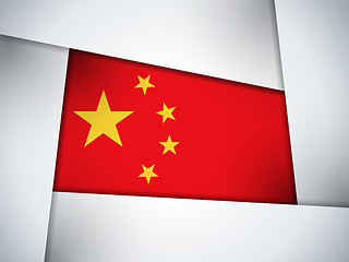 Image showing China Country Flag Geometric Background