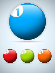 Image showing Set of Colorful Buttons  Icons