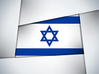 Image showing Israel Country Flag Geometric Background