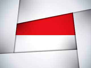 Image showing Monaco Country Flag Geometric Background