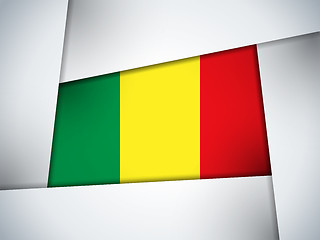 Image showing Mali Country Flag Geometric Background