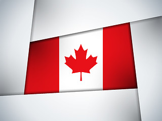 Image showing Canada Country Flag Geometric Background