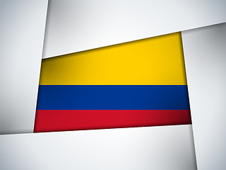 Image showing Colombia Country Flag Geometric Background
