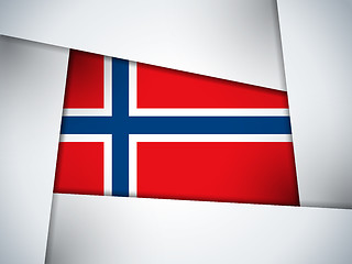 Image showing Norway Country Flag Geometric Background