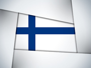 Image showing Finland Country Flag Geometric Background