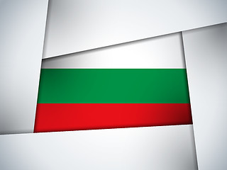 Image showing Bulgaria Country Flag Geometric Background