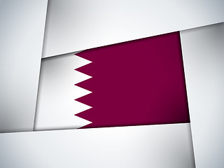 Image showing Qatar Country Flag Geometric Background