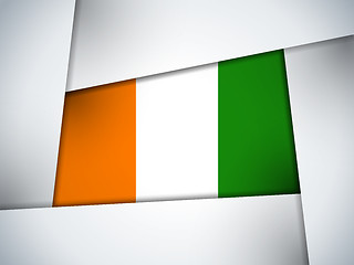 Image showing Ireland Country Flag Geometric Background