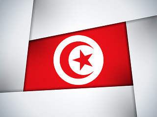 Image showing Tunisia Country Flag Geometric Background