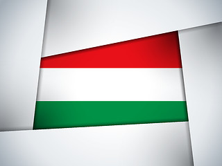 Image showing Hungary Country Flag Geometric Background