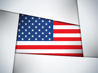 Image showing USA Country Flag Geometric Background