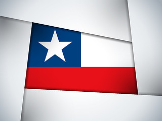 Image showing Chile Country Flag Geometric Background