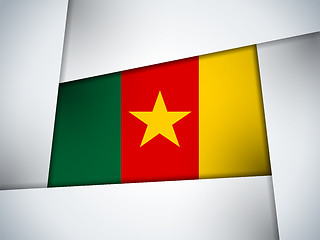 Image showing Cameroon Country Flag Geometric Background
