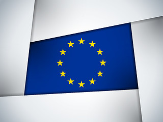 Image showing Europe Country Flag Geometric Background