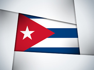 Image showing Cuba Country Flag Geometric Background