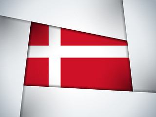 Image showing Denmark Country Flag Geometric Background