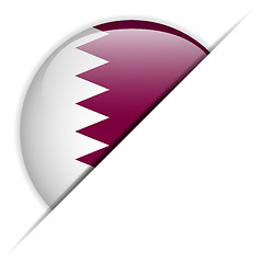 Image showing Qatar Flag Glossy Button