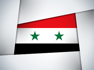 Image showing Syria Country Flag Geometric Background