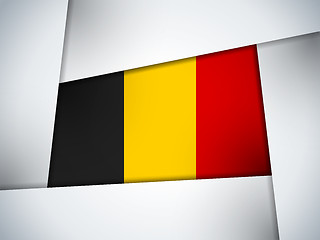 Image showing Belgium Country Flag Geometric Background