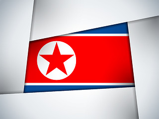 Image showing North Korea Country Flag Geometric Background