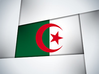 Image showing Algeria Country Flag Geometric Background