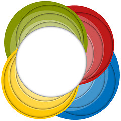 Image showing Colorful Shadows Frame with Circles Banner