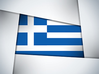 Image showing Greece Country Flag Geometric Background