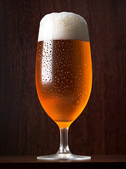 Image showing glass of dark beer