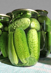 Image showing Pickled cucumbers