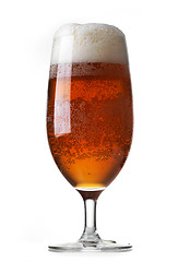 Image showing glass of dark beer