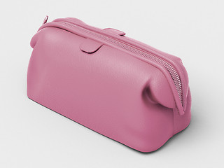 Image showing Pink leather clutch