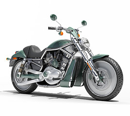 Image showing Classic motorcycle isolated