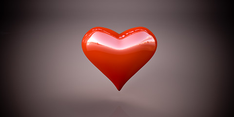 Image showing Shiny red heart