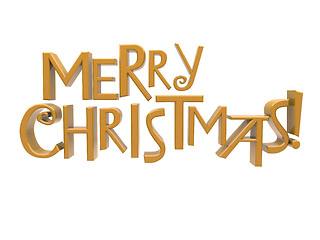 Image showing Merry Christmas text isolated