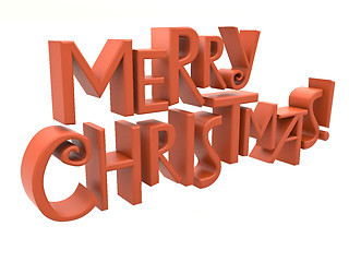 Image showing Merry Christmas text isolated