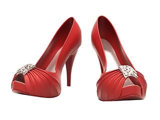 Image showing Women's red shoes