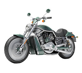 Image showing Classic motorcycle isolated