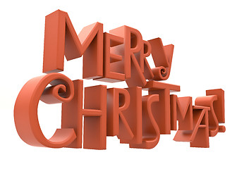 Image showing Merry Christmas text isolated