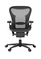 Image showing Gray office chair isolated