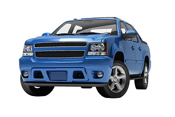 Image showing Blue pickup isolated